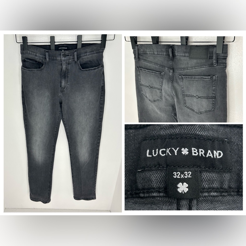 Lucky Brand‎ 121 Slim Fit Jeans Actual Size 31x31 (Tag 32x32) Gray Denim Classic